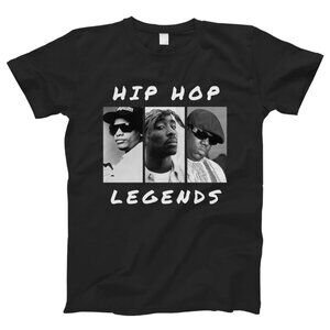 Eazy E Tupac Biggie Legends T Shirt Hip Hop Rap Music Vintage Graphic Fan Tee